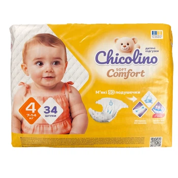 Подгузники Chicolino Soft Comfort 4 (7 – 14 кг), 34 шт