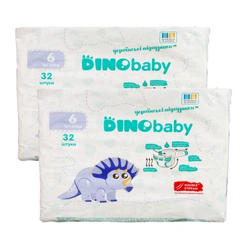Подгузники Dino Baby 6 (16+кг), 64 шт