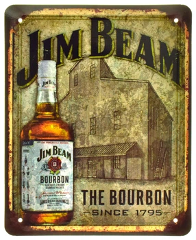 Металева табличка "Jim Beam Bourbon" (ms-105096)