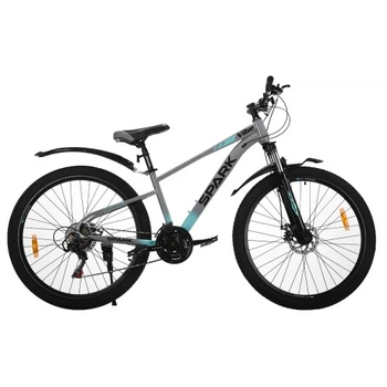 Велосипед SPARK VIBE (колеса - 27,5", стальная рама - 15") серый с бирюзовым