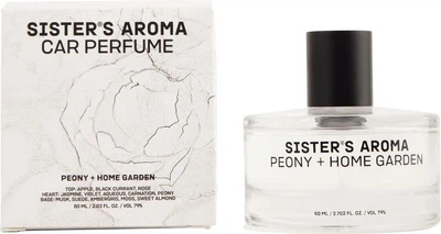 Духи для автомобиля Sister’s Aroma Car Perfume Peony + Home Garden с цветочно-фруктовыми нотами 60 мл