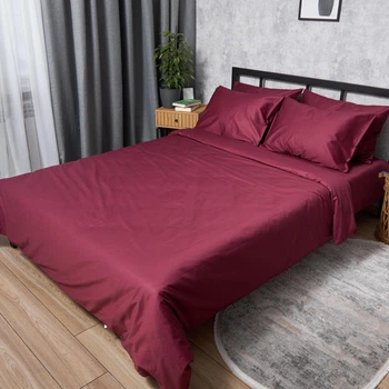 Комплект постільної білизни Moon&Star Сатин Premium Red Wine євро 200х220 наволочки 2х70х70 (MS-820012472)