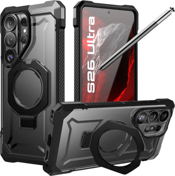 Etui plecki Supcase UB GRIP Series MagSafe Phone Case with Kickstand do Samsung Galaxy S26 Ultra Black (843439161160)