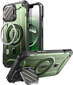 Etui plecki Supcase Unicorn Beetle MAG XT MagSafe Case do Apple iPhone 13/14/15/16E/17E Dark Green (843439157064)