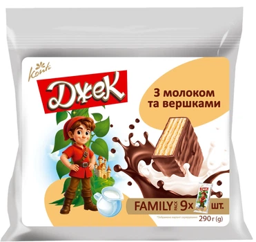 Цукерки Konti Джек з молоком та вершками 290 г (4823088613032)