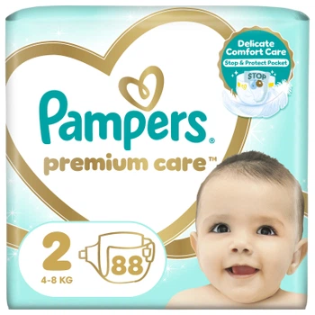 Подгузники Pampers Premium Care Розмір 2 (4-8 кг) 88 шт (8006540857717)