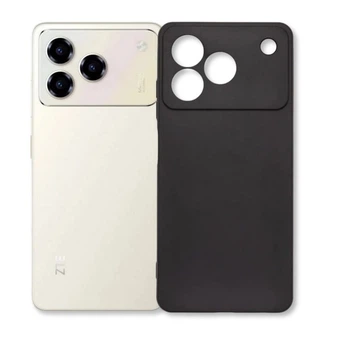 Чехол Fiji Style для ZTE Blade A76 силикон бампер с защитой блока камер черный