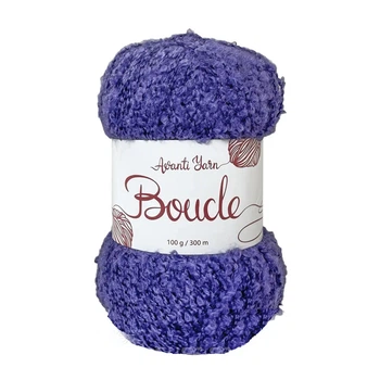 Пряжа букле Avanti Yarn Boucle для ткацтва в'язання макраме 100г фіолетовая (№80)
