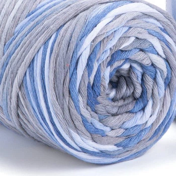 Шпагат градієнт YarnArt twisted macrame 3mm VR 250г сіро-блакитний (916)
