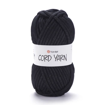Пряжа пухка YarnArt Cord Yarn 250г пряжа для макраме чорна (№750)