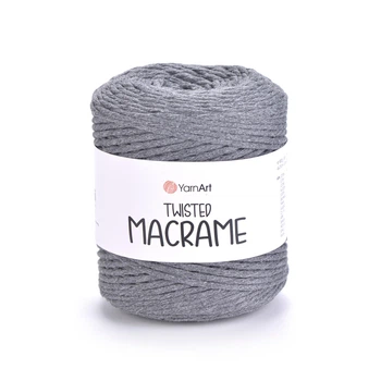Шпагат для макраме YarnArt twisted 4мм 500г темно-сірий (№758)
