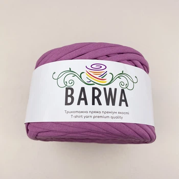 Пряжа стрічкова Barwa трикотажна плоска для в'язання макраме Цикламен №30