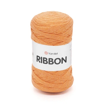 Пряжа плоска YarnArt Ribbon 250г для макраме в'язання гарбузова (№770)