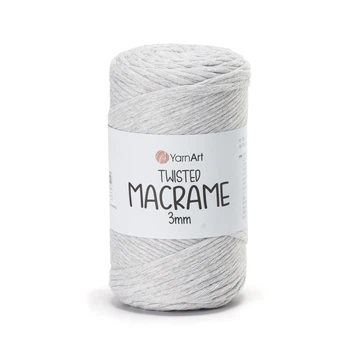 Шпагат для декору YarnArt twisted macrame 3mm 250г світло-сірий (№756)