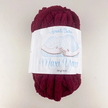Пряжа для в'язання руками Avanti Maxi Yarn мікрополіестер бордо (№22)