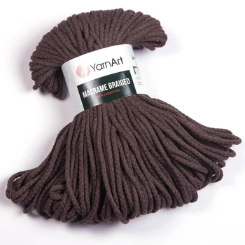 Шнур для макраме YarnArt Macrame Braided 250гр 67м шоколад (№769)