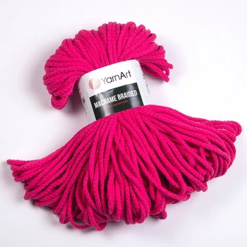 Шнур для макраме YarnArt Macrame Braided 250гр 67м малиновий (№771)