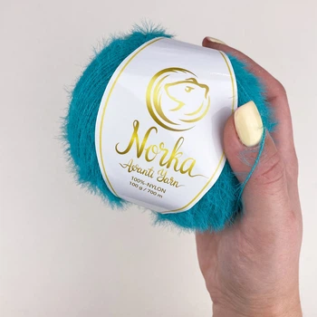 Пряжа пухнаста Avanti Yarn Norka 100г Норка бірюза (№882)