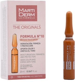 Ампулы для лица Martiderm The Originals Formula Nº10 HD Color Touch SPF30 1 шт х 2 мл (8436589050556)