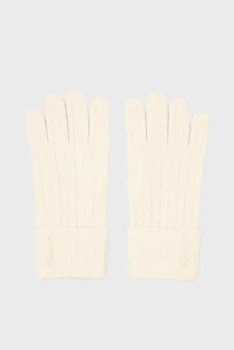 Жіночі білі вовняні рукавички WOOL CABLE GLOVES Gant OS 4930022