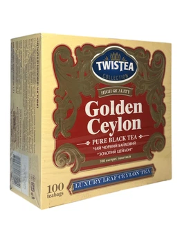 Чай Twistea Golden Ceylon чорний в пакетиках 100 шт (58173)