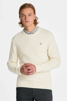 Чоловічий перловий джемпер COTTON TEXTURE Gant XXL 8030171