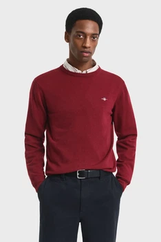 Чоловічий червоний вовняний джемпер SUPERFINE Gant M 87211