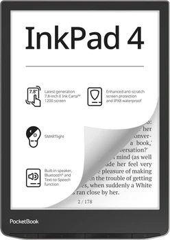 Електронна книжка PocketBook InkPad 4 (PB743G), IPX8, Stardust Сріблястий