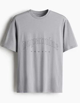 Футболка H&M М0139260 (11580181) колір сірий (М0139260 - 223201)