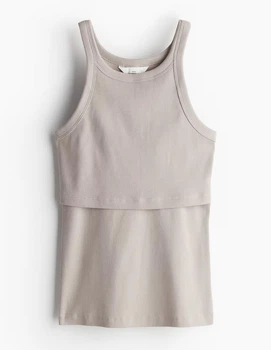 Майка H&M Ж1125253 (12268300) колір бежевий (Ж1125253 - 222131)
