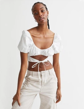 Топ H&M Ж1125289 (10636475) колір білий L