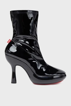Жіночі чорні ботильйони LAKE / D-LAKE PLATFORM MIDB ZIP STRETCH BOOTS Diesel 38 Y03707 P4347