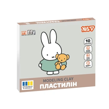 Пластилин YES, 10 цветов 200 г., Miffy, (540718)