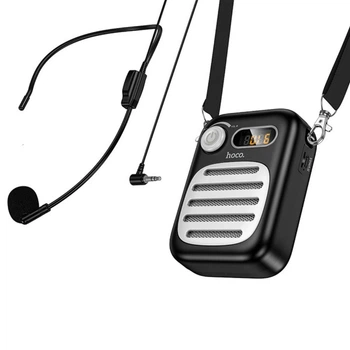 Портативная колонка с микрофоном HOCO L23 Lemony speaker with wired microphone BT5.4 5W 1200mAh Black (6942007672160)