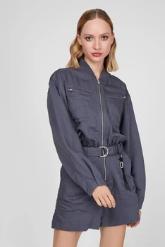 Жіночий темно-сірий лляний комбінезон J-ASTRID OVERALLS Diesel S A04560 0BEAJ