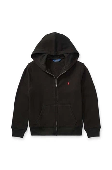 Кофта Polo Ralph Lauren чорного кольору на застібці з капюшоном, розмір L