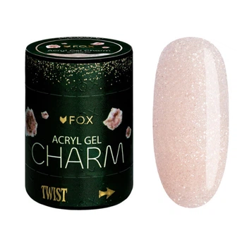 Акрил-гель F.O.X Aсryl Gel Charm 009 Quartz с легким светоотражающим эффектом и шиммером 20 мл