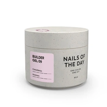 Гель строительный Nails Of The Day Builder Gel 09 молочно-розовый 30 мл