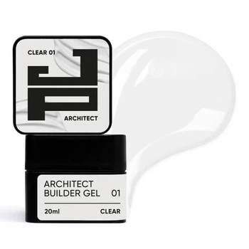 Билдер-гель густой Jerden Proff Architect Builder Gel 01 Clear для наращивания и моделирования прозрачный 20 мл