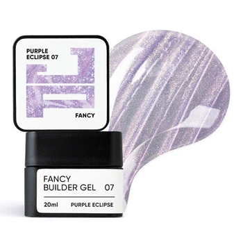 Билдер-гель Jerden Proff Fancy Builder Gel 07 Purple Eclipse для наращивания и моделирования с эффектом хамелеона лиловый 20 мл
