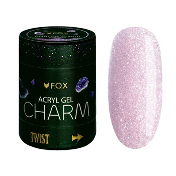 Акрил-гель F.O.X Aсryl Gel Charm 012 Amethyst фиолетовый с легким светоотражающим эффектом и шиммером 20 мл