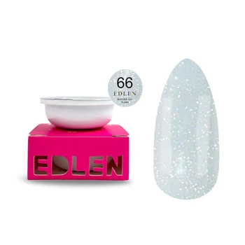 Гель строительный Edlen Professional Builder Gel Flash 66 светоотражающий серо-молочный 15 мл
