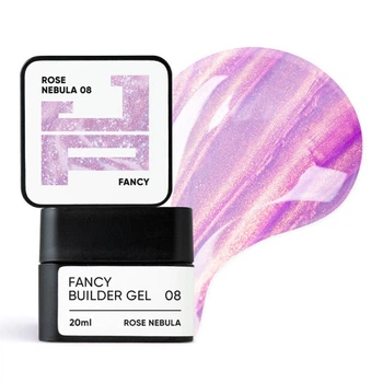 Билдер-гель Jerden Proff Fancy Builder Gel 08 Rose Nebula для наращивания и моделирования с эффектом хамелеона розовый 20 мл