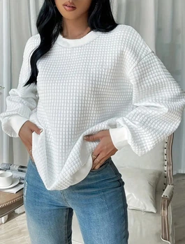 Базовий жіночий світшот вільний крій oversize білий L