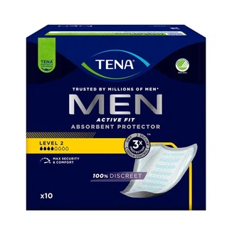 Прокладки мужские урологические Tena Men Active Fit Level 2 (4 капли) 10 шт.