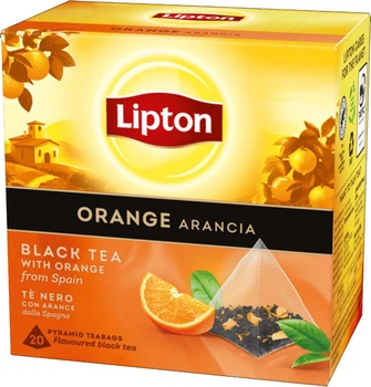 Чай чорний Lipton зі смаком апельсина 20 пірамідок (5063270109809)