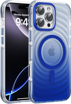 Панель Evelatus EchoWave Clear MagSafe для Apple iPhone 16 Pro Max Blue (EVEAPP16PMEWCMB)