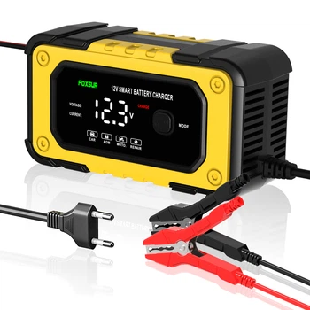 Зарядний пристрій Foxsur FBC1207E 7A 140Ah 12v Yellow