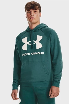 Чоловіче зелене худі UA Rival Fleece Fleece Big Logo HD Under Armour S 1357093-722