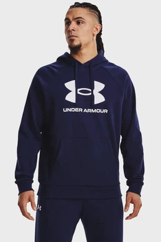 Чоловіче темно-синє худі UA Rival Fleece Logo HD Under Armour L 1379758-410
